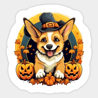 Halloween Pembroke Welsh Corgi Dog #4 Sticker